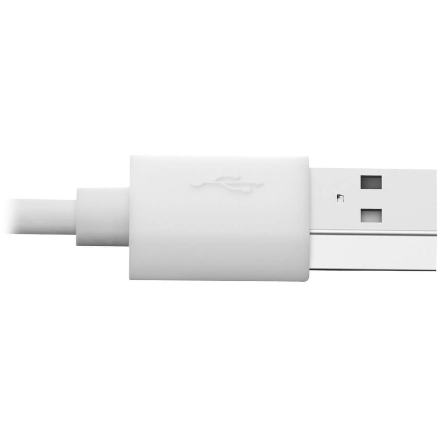 Eaton Tripp Lite Series USB-A to Right-Angle Lightning Sync/Charge Cable, MFi Certified - White, M/M, USB 2.0, 6 ft. (1.83 m)