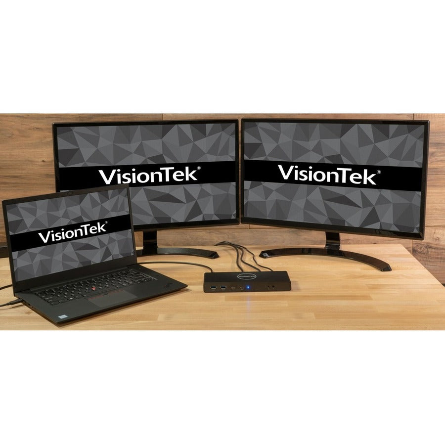 VisionTek VT4500 USB / USB-C Dual Monitor 4K Docking Station with 60W Power Delivery