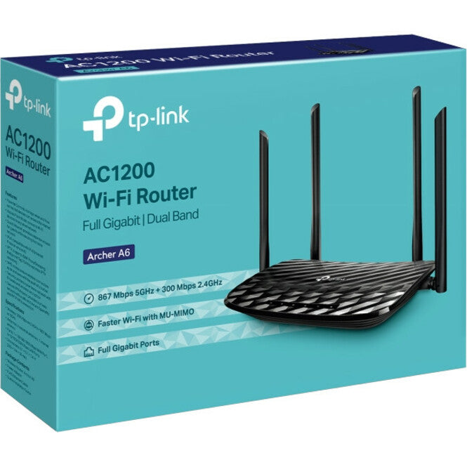 TP-Link Archer A6 Wi-Fi 5 IEEE 802.11ac Ethernet Wireless Router