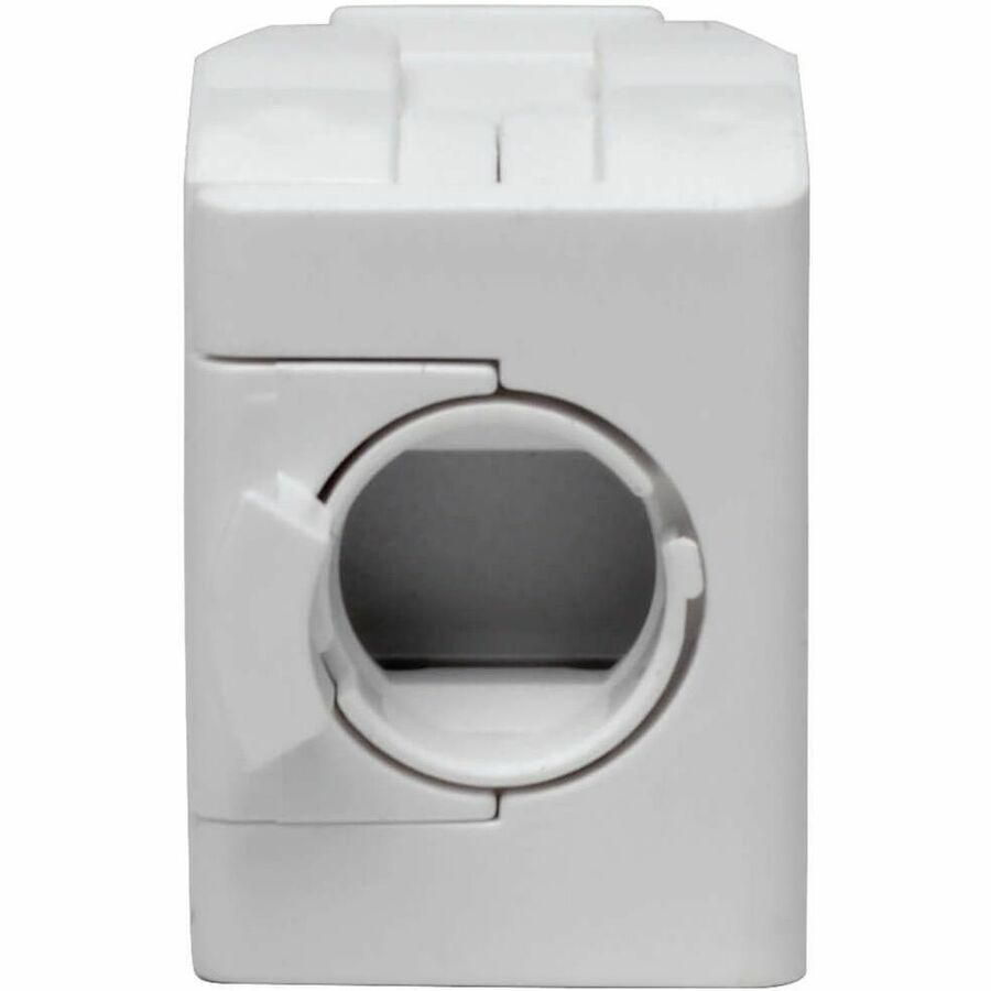 Eaton Tripp Lite Series Keystone Jack Cat6/Cat5e, RJ45, Shuttered, Dust Cap - Toolless, PoE/PoE+ Compliant, White, TAA