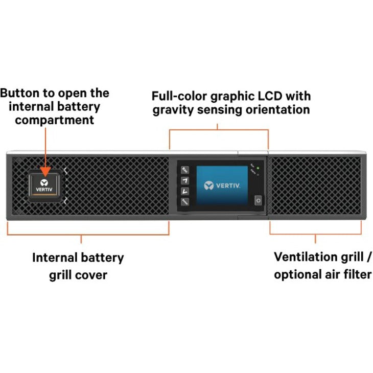 Vertiv Liebert GXT5 2000VA 120V UPS With RDU101 SNMP/Webcard