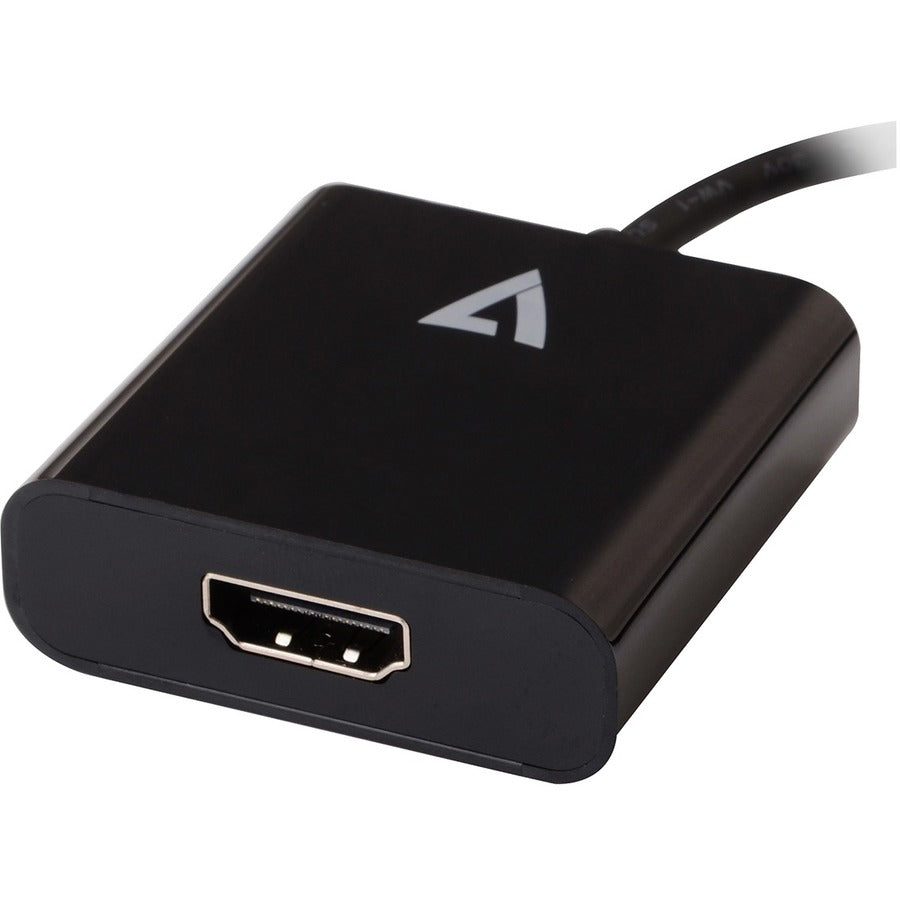 V7 Black USB Video Adapter USB-C Male to HDMI Female