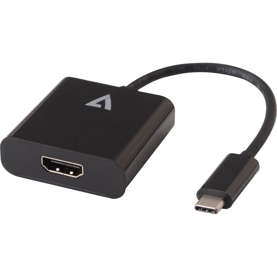 V7 Black USB Video Adapter USB-C Male to HDMI Female