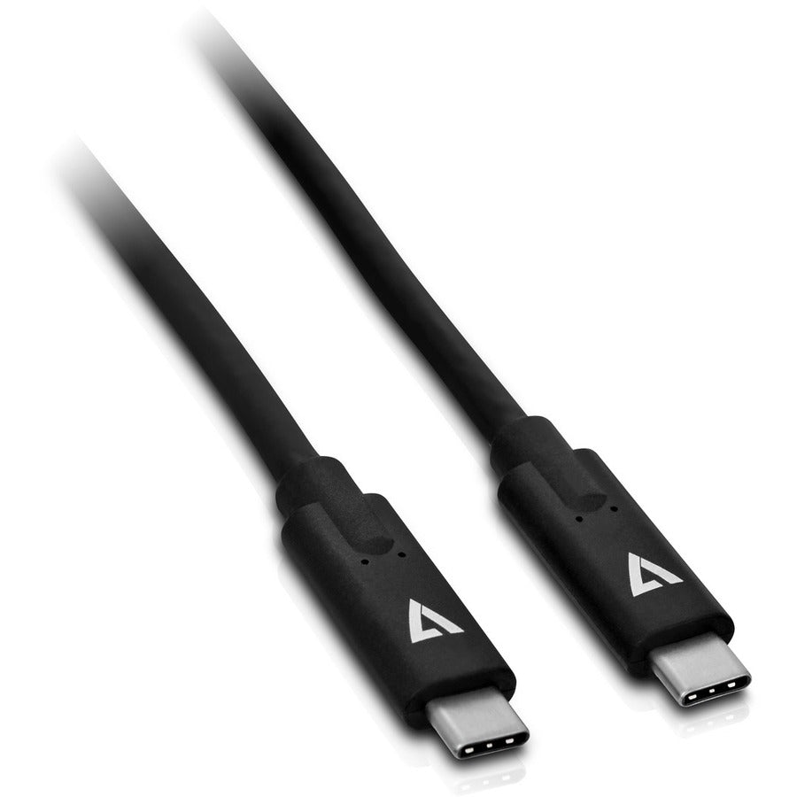 V7 Black USB Cable USB-C Male to USB-C Male 2m 6.6ft