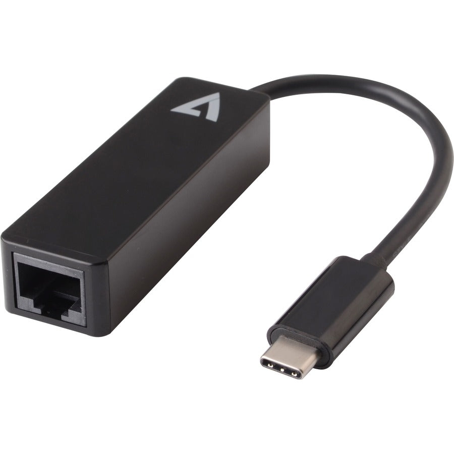 V7 Black USB Video Adapter USB-C Male to RJ45 Male