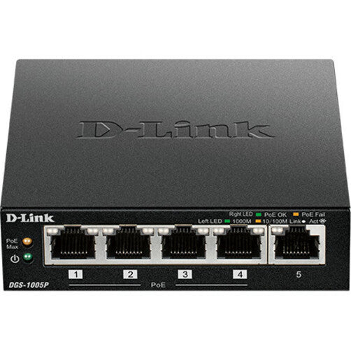 D-Link 5-Port Desktop Gigabit PoE+ Switch