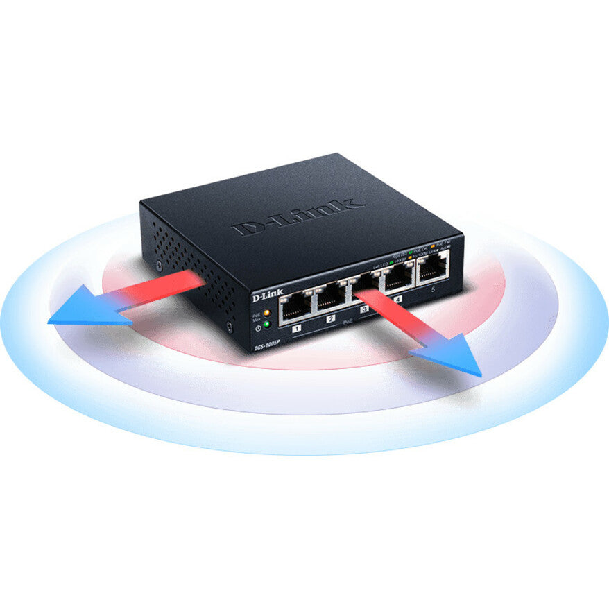 D-Link 5-Port Desktop Gigabit PoE+ Switch