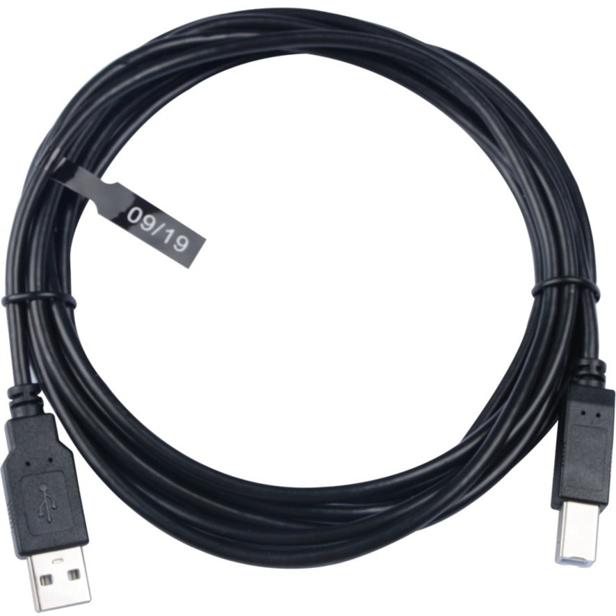 V7 Black USB Cable USB 2.0 A Male to USB 2.0 B Male 3m 10ft