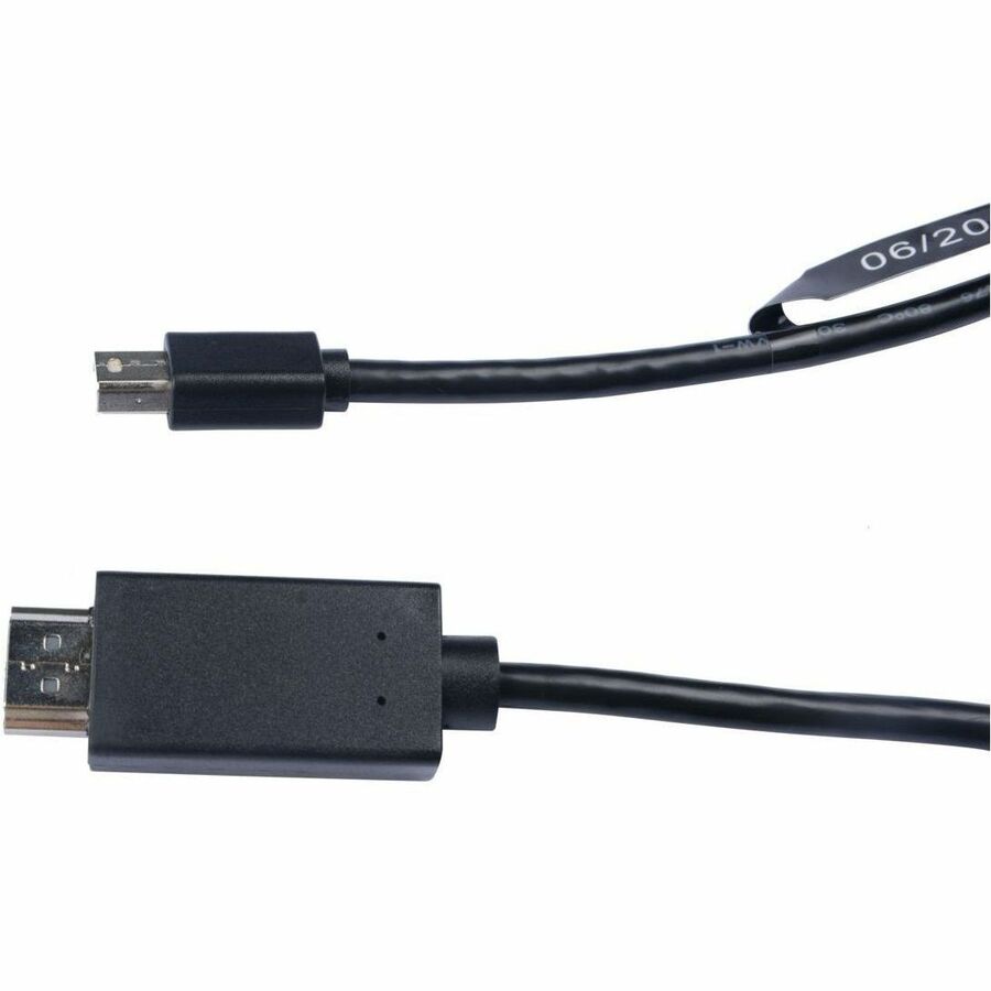 V7 Black Video Cable Mini DisplayPort Male to HDMI Male 2m 6.6ft