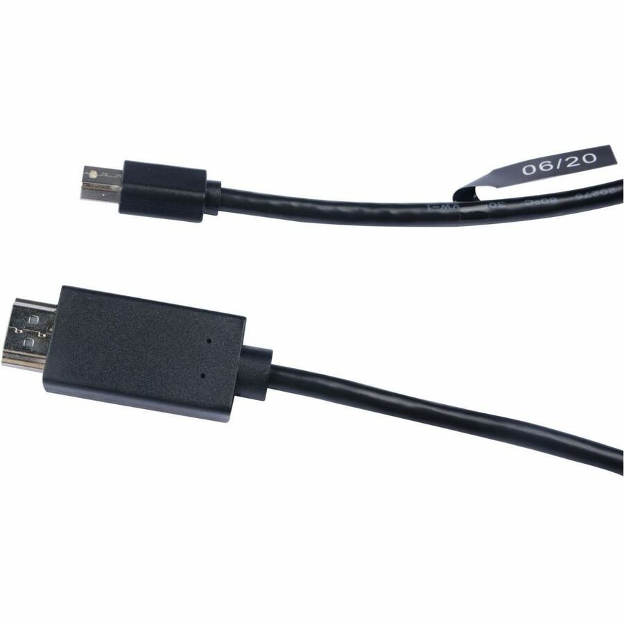 V7 Black Video Cable Mini DisplayPort Male to HDMI Male 2m 6.6ft