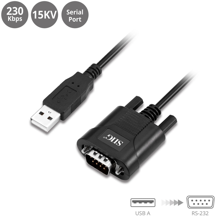 SIIG 1-Port Industrial USB to RS-232 Cable