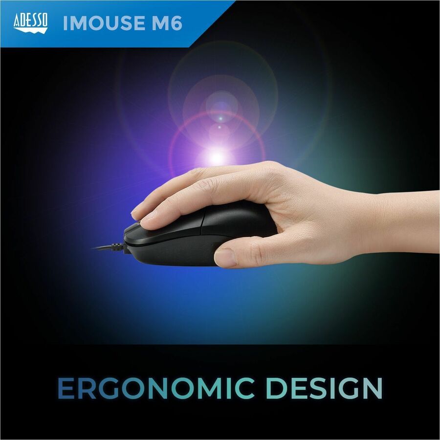 Adesso iMouse M6-TAA - Optical Scroll Mouse (TAA Compliant)