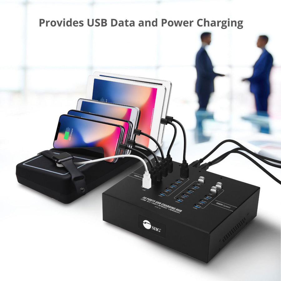 SIIG 20-Port Industrial USB 3.0 Hub with Charging - 200W