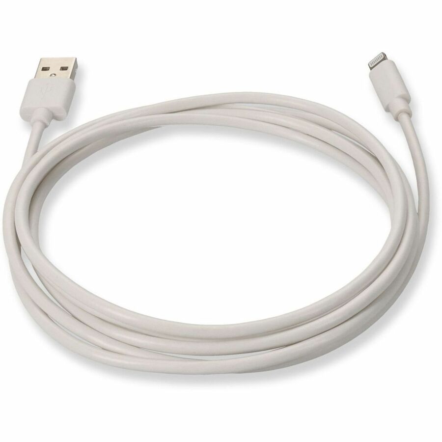 AddOn 2.0m (6.6ft) USB 2.0 (A) Male to Lightning Male Sync and Charge White Cable