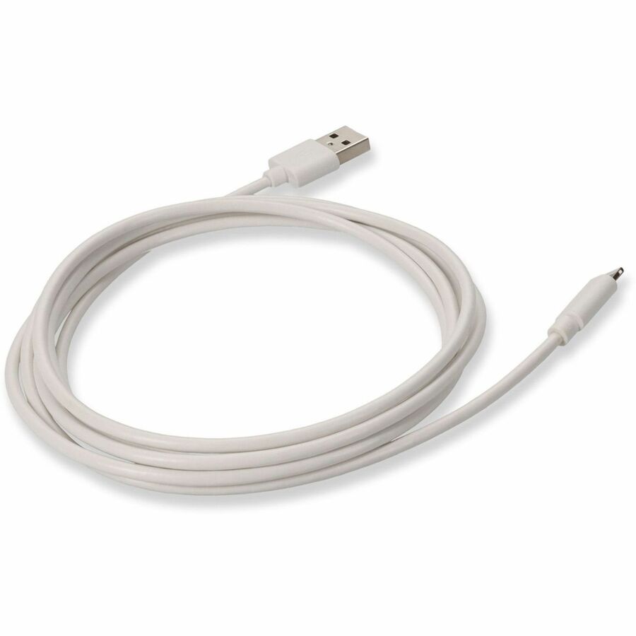 AddOn 2.0m (6.6ft) USB 2.0 (A) Male to Lightning Male Sync and Charge White Cable