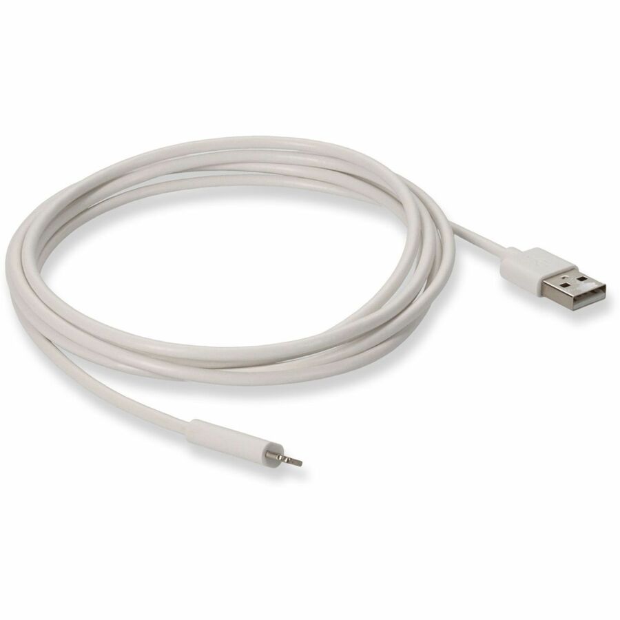 AddOn 2.0m (6.6ft) USB 2.0 (A) Male to Lightning Male Sync and Charge White Cable