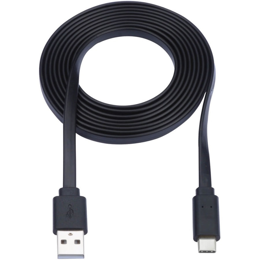 Eaton Tripp Lite Series USB-A to USB-C Flat Cable - M/M, USB 2.0, Black, 6 ft. (1.83 m)