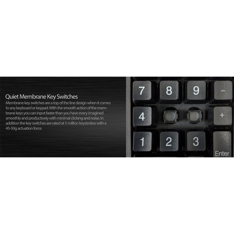 Adesso Antimicrobial Waterproof Numeric Keypad with Wrist Rest Support