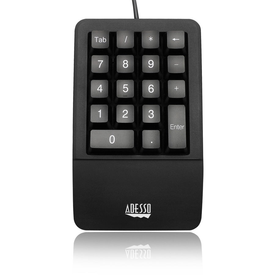 Adesso Antimicrobial Waterproof Numeric Keypad with Wrist Rest Support