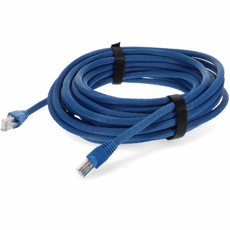 AddOn 50ft RJ-45 (Male) to RJ-45 (Male) Straight Blue Cat6A UTP PVC Copper Patch Cable