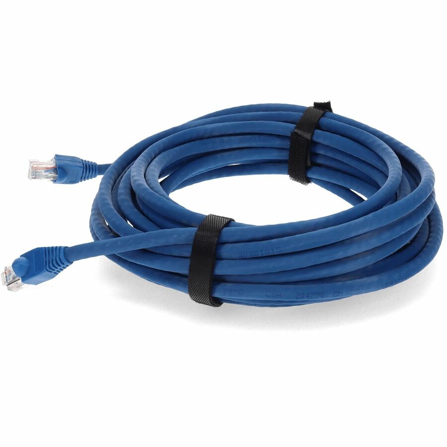 AddOn 50ft RJ-45 (Male) to RJ-45 (Male) Straight Blue Cat6A UTP PVC Copper Patch Cable