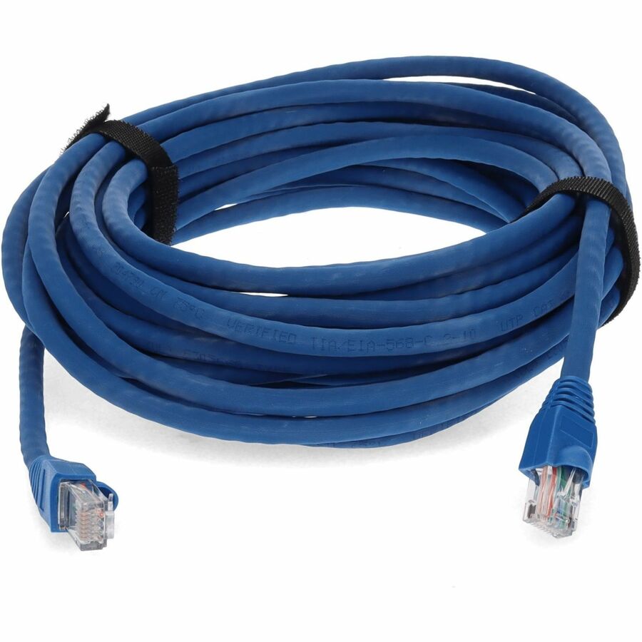 AddOn 50ft RJ-45 (Male) to RJ-45 (Male) Straight Blue Cat6A UTP PVC Copper Patch Cable