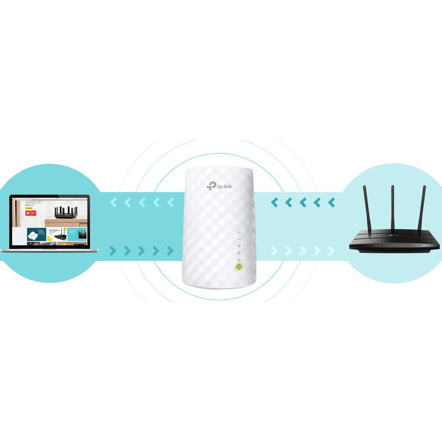 TP-Link RE220 - Dual Band IEEE 802.11ac 750 Mbit/s Wireless Range Extender