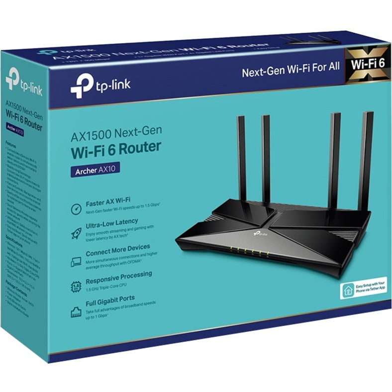 TP-Link Archer AX10 - Wi-Fi 6 IEEE 802.11ax Ethernet Wireless Router