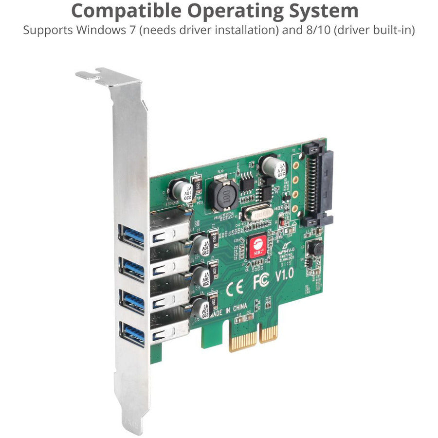 SIIG DP USB 3.0 4-Port PCIe Host Card