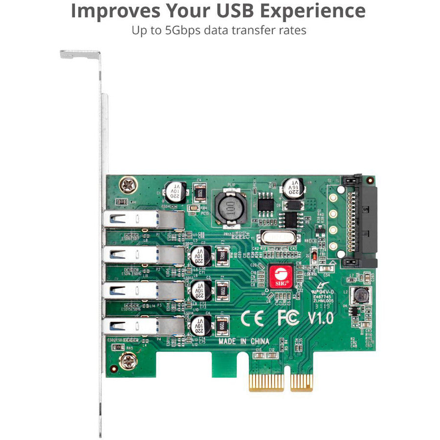 SIIG DP USB 3.0 4-Port PCIe Host Card