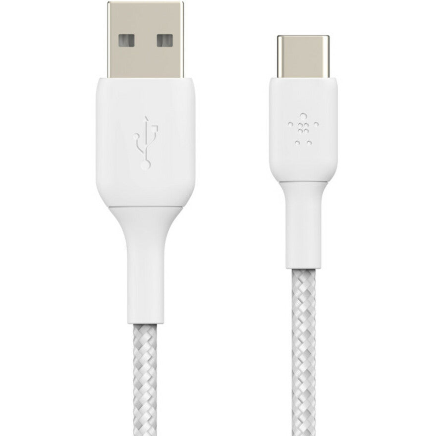 Belkin Braided USB-C to USB-A Cable (1m / 3.3ft, White)