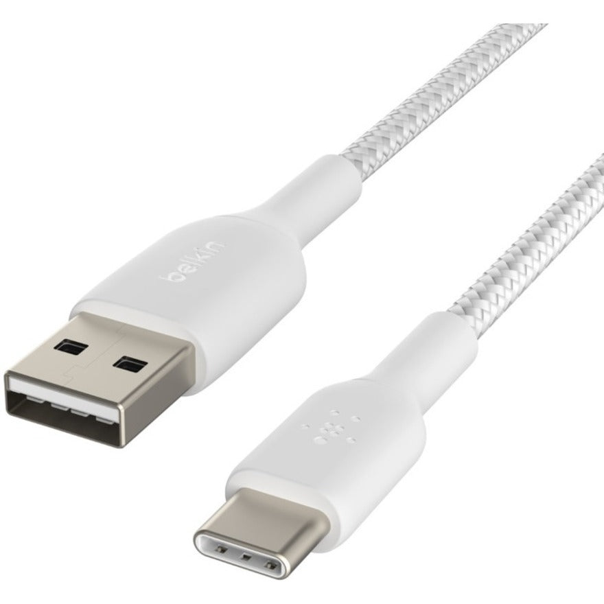 Belkin Braided USB-C to USB-A Cable (1m / 3.3ft, White)