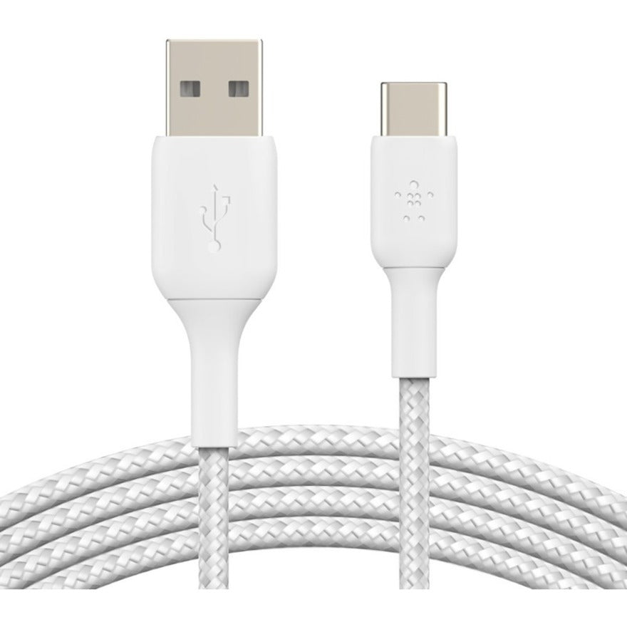 Belkin Braided USB-C to USB-A Cable (1m / 3.3ft, White)