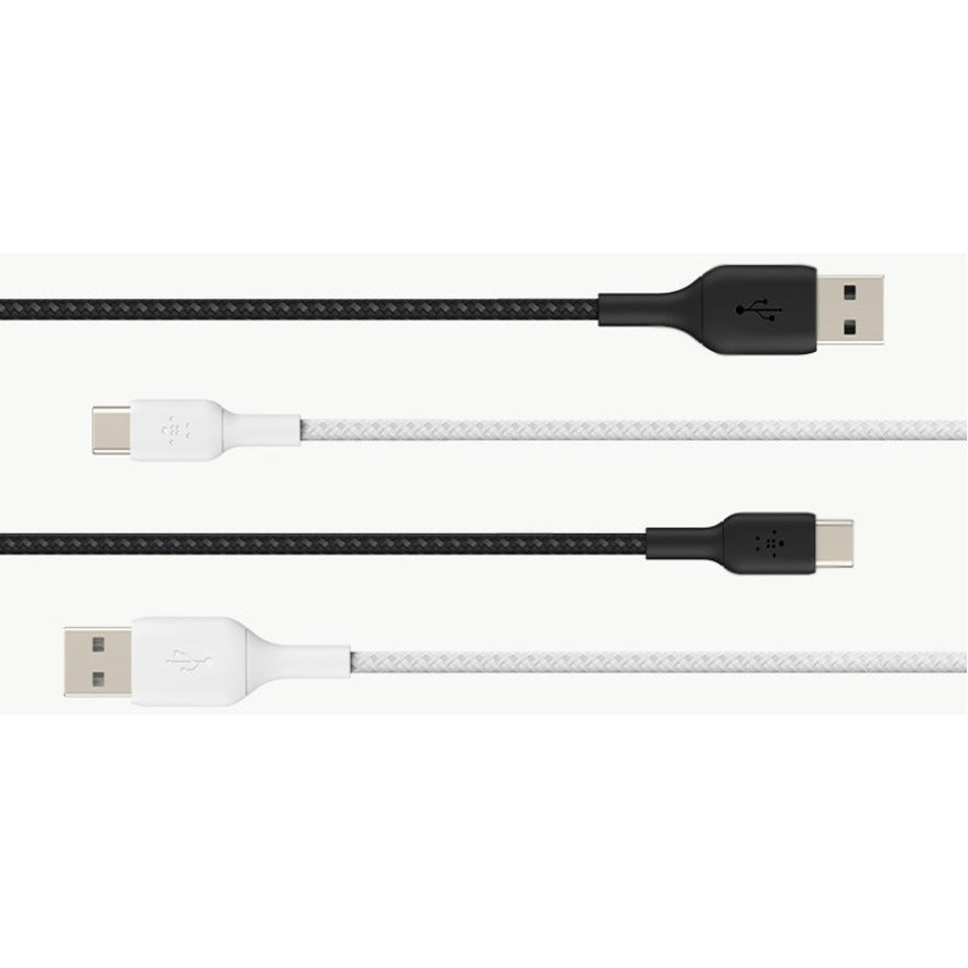 Belkin Braided USB-C to USB-A Cable (1m / 3.3ft, White)