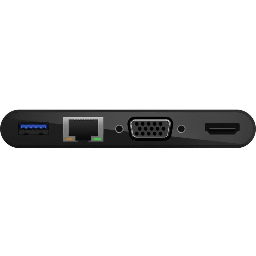 Belkin USB-C Multiport Adapter, USB-C to HDMI - USB A 3.0 - VGA - Ethernet, up 4k Resolution