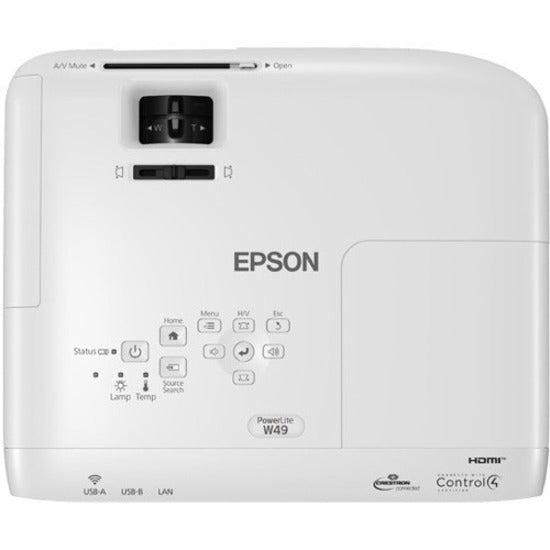 Epson PowerLite W49 LCD Projector - 16:10 - Ceiling Mountable