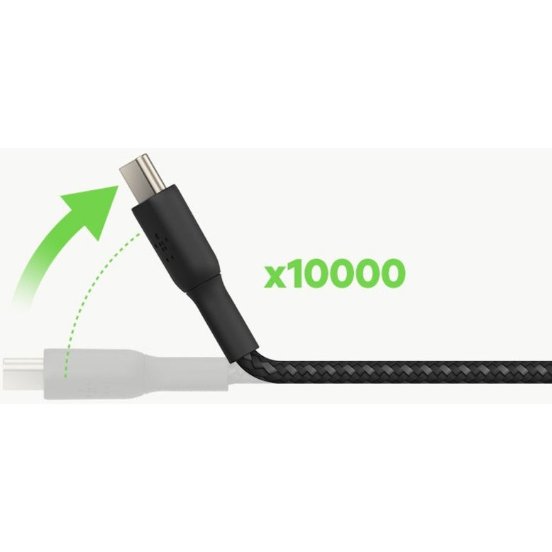 Belkin BoostCharge Braided USB-C to USB-C Cable (1 meter / 3.3 foot, Black)