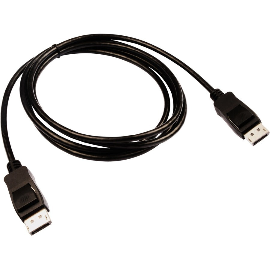 V7 Black Video Cable Pro DisplayPort Male to DisplayPort Male 2m 6.6ft