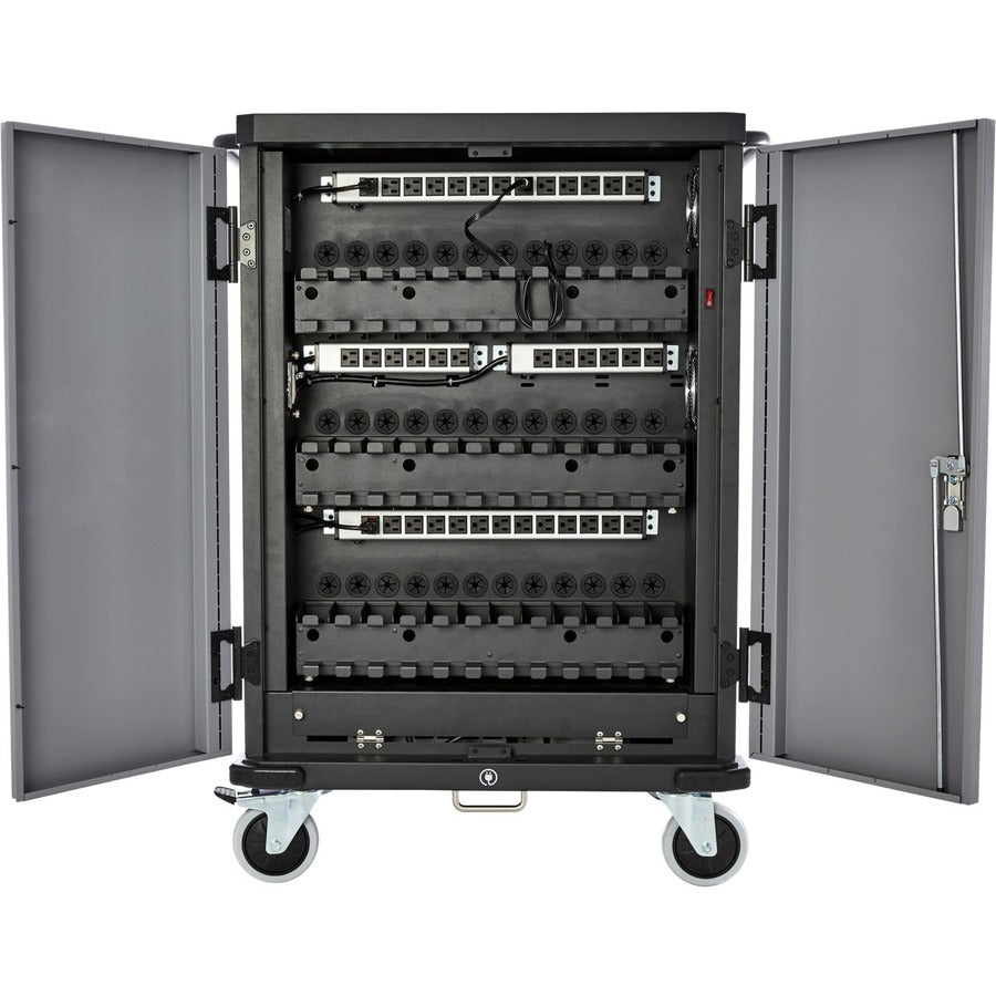 V7 Charge Cart for 36 Mobile Computers - Secure, Store and Charge Chromebooks, Notebooks and Tablets - NEMA US Plug