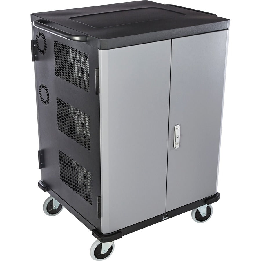 V7 Charge Cart for 36 Mobile Computers - Secure, Store and Charge Chromebooks, Notebooks and Tablets - NEMA US Plug