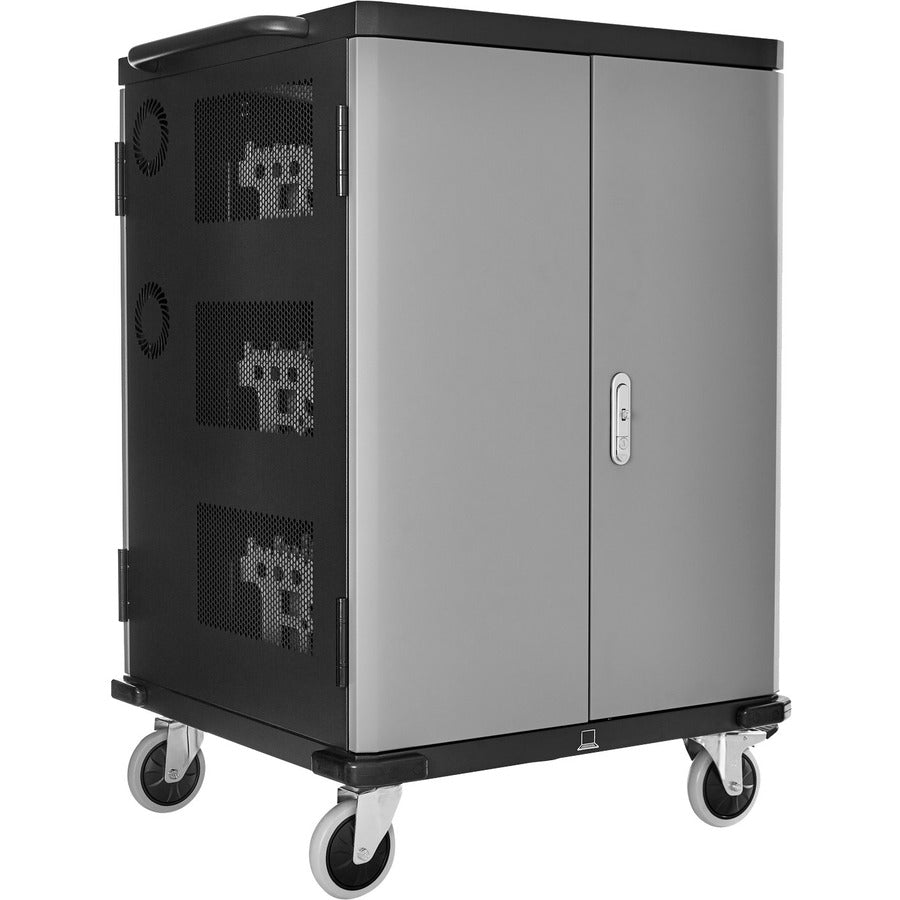 V7 Charge Cart for 36 Mobile Computers - Secure, Store and Charge Chromebooks, Notebooks and Tablets - NEMA US Plug