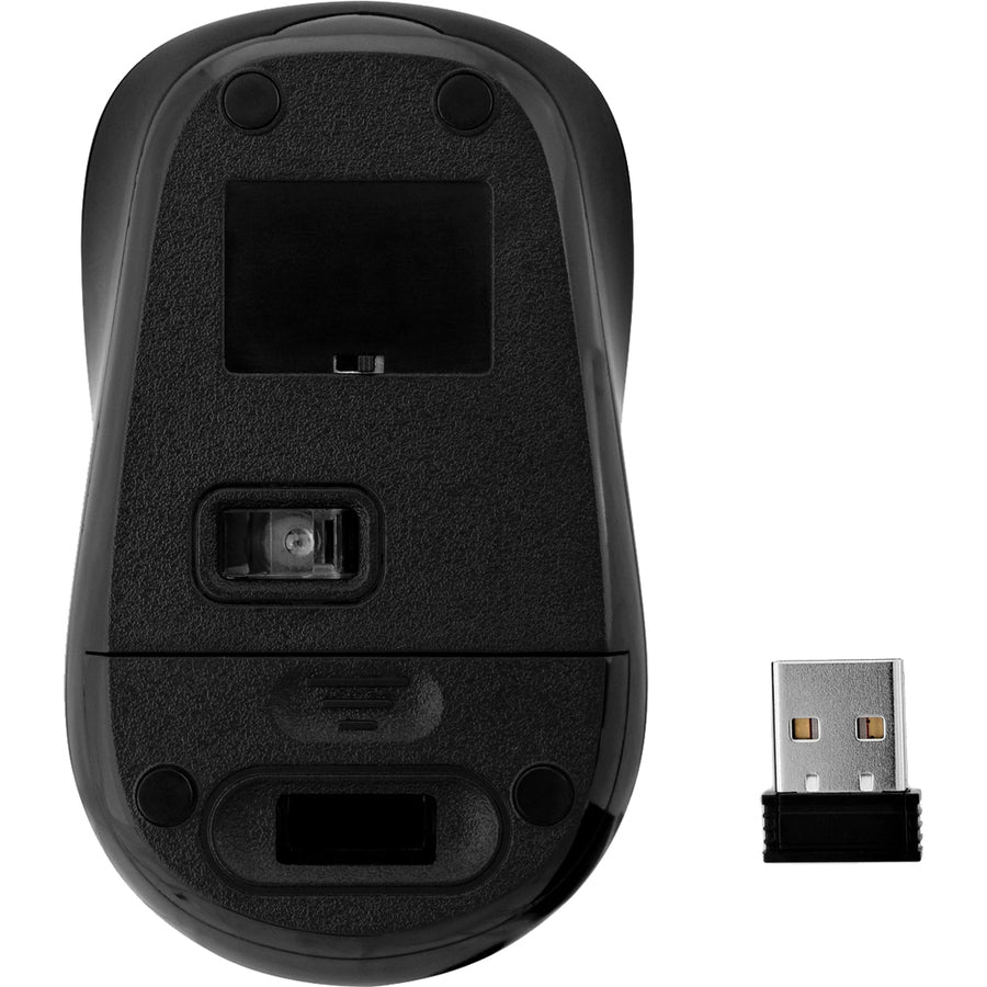 V7 4-Button Wireless Optical Mouse with Adjustable DPI - Black