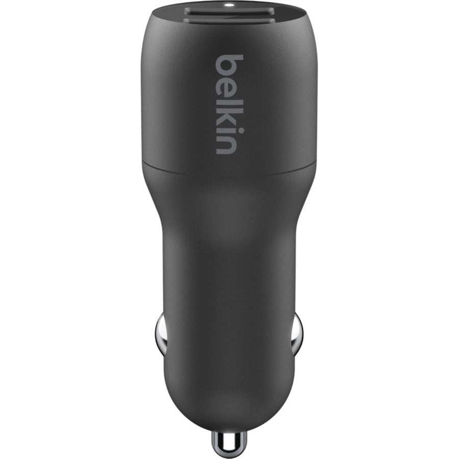 Belkin BoostCharge Dual USB-A Car Charger 24W (USB-A to Micro-USB Cable included)