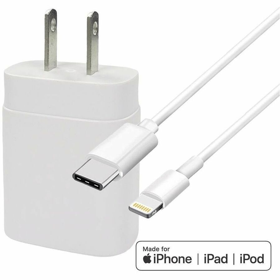 4XEM 6FT iPhone Compatible Charger Combo Kit (White) - MFi Certified