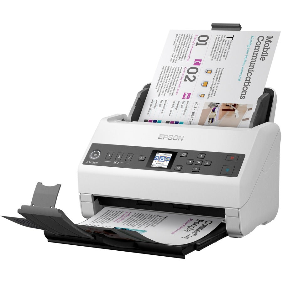 Epson DS-730N Sheetfed Scanner - 600 dpi Optical