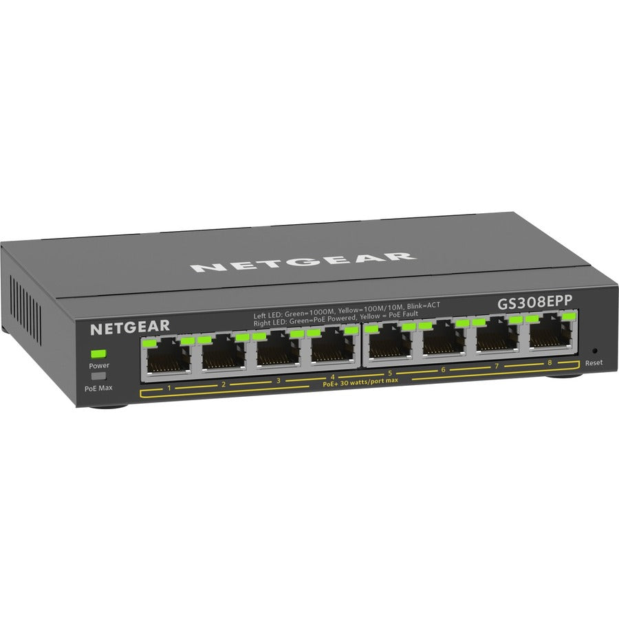 Netgear 8-Port Gigabit Ethernet PoE+ Smart Managed Plus Switch