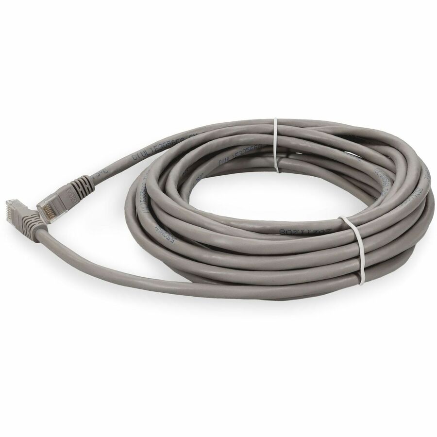 AddOn 15ft RJ-45 (Male) to RJ-45 (Male) Straight Gray Cat6 UTP PVC Copper Patch Cable