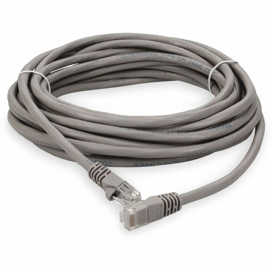 AddOn 15ft RJ-45 (Male) to RJ-45 (Male) Straight Gray Cat6 UTP PVC Copper Patch Cable