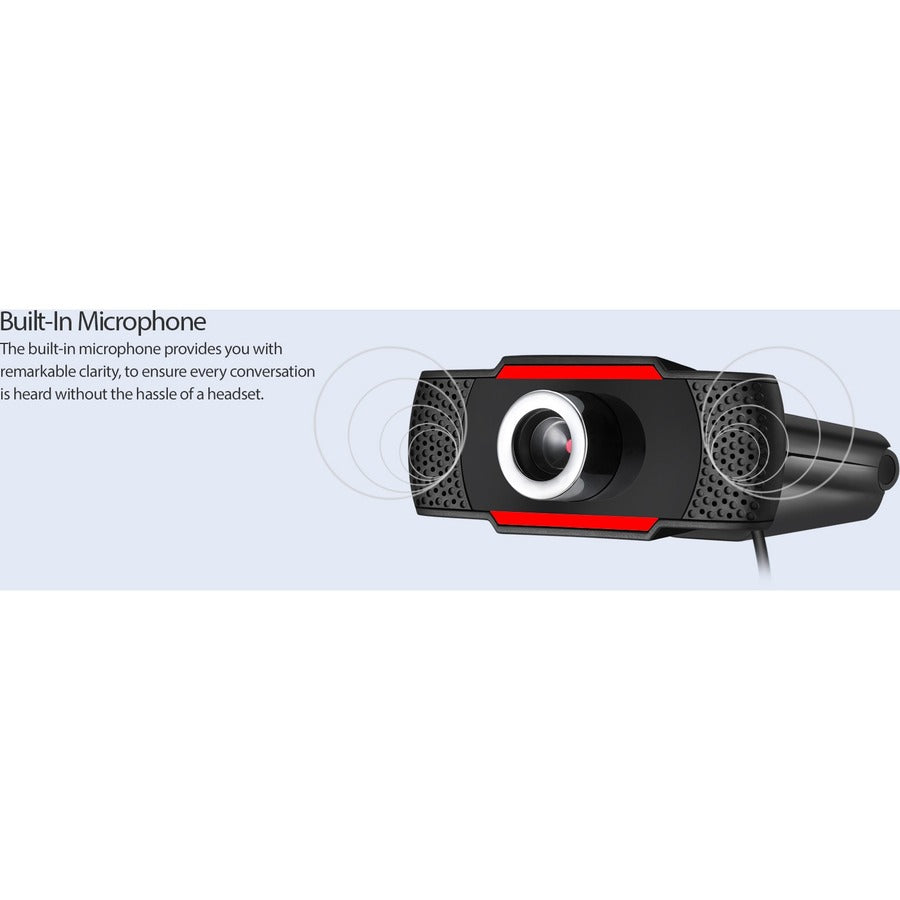 Adesso CyberTrack CyberTrack H3 Webcam - 1.3 Megapixel - 30 fps - Black, Red - USB 2.0