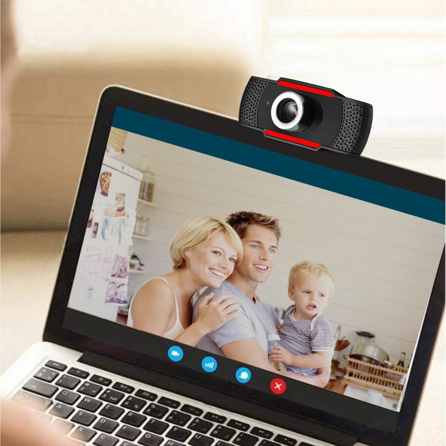 Adesso CyberTrack CyberTrack H3 Webcam - 1.3 Megapixel - 30 fps - Black, Red - USB 2.0